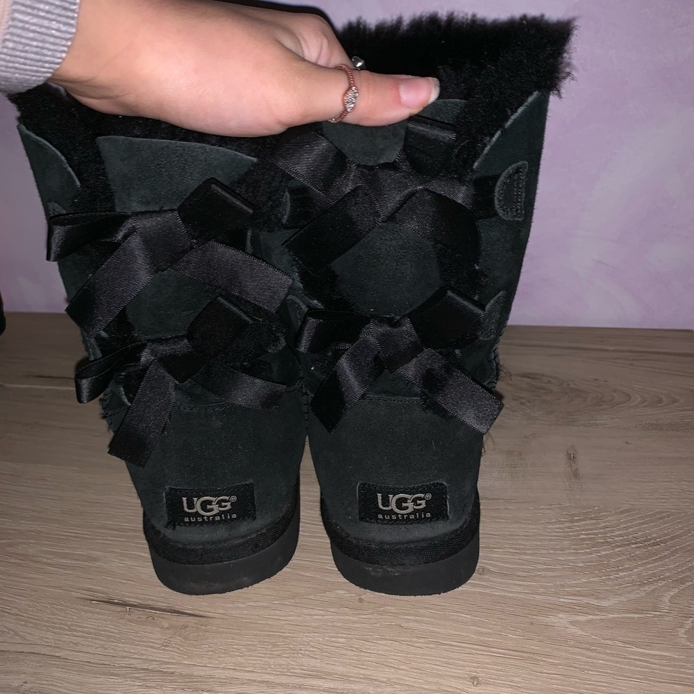 Black Ribbon UGG Boots